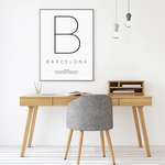 Cargar imagen en el visor de la galería, Wall art minimalista de Barcelona
