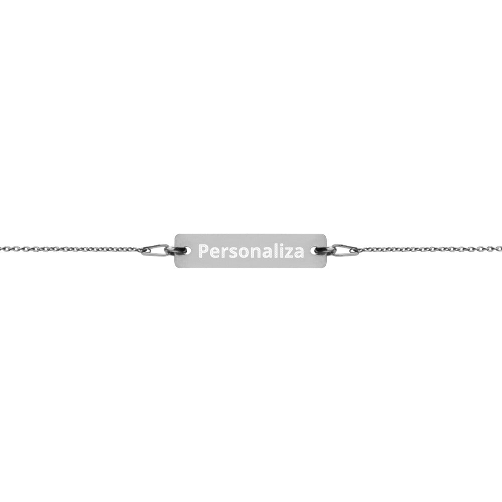 Pulsera de plata con grabado personalizable