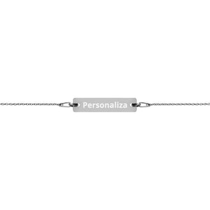 Pulsera de plata con grabado personalizable