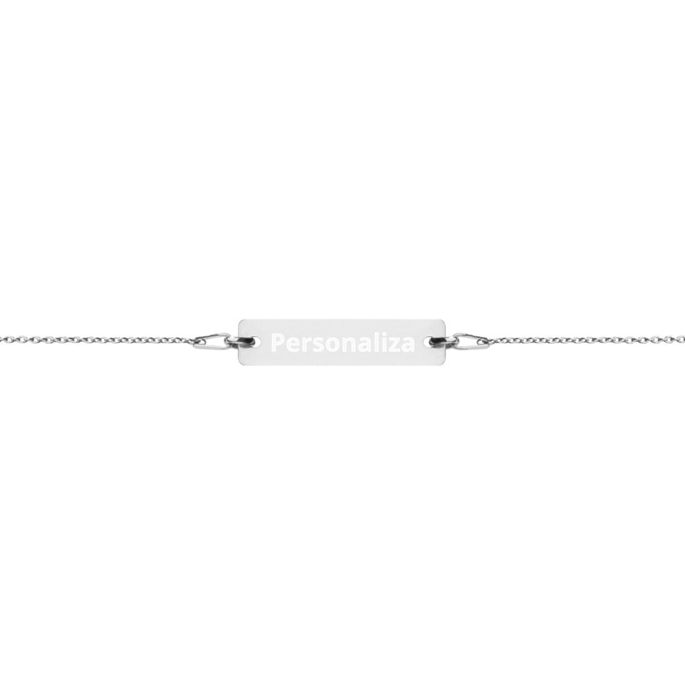 Pulsera de plata con grabado personalizable