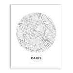 Cargar imagen en el visor de la galería, Wall Art de mapa de la ciudad de París
