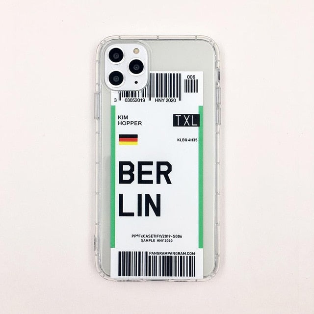 Carcasa ticket de viaje Berlín para iPhone