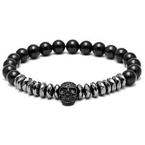 Brazalete negro de calavera