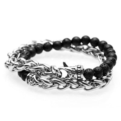 Pulsera doble para hombre