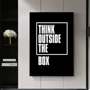 Think Outside the Box Wall Art Poster