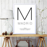 Cargar imagen en el visor de la galería, Wall art minimalista de Madrid
