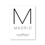 Cargar imagen en el visor de la galería, Wall art minimalista de Madrid
