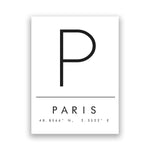 Cargar imagen en el visor de la galería, Wall art minimalista de París
