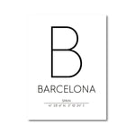 Cargar imagen en el visor de la galería, Wall art minimalista de Barcelona
